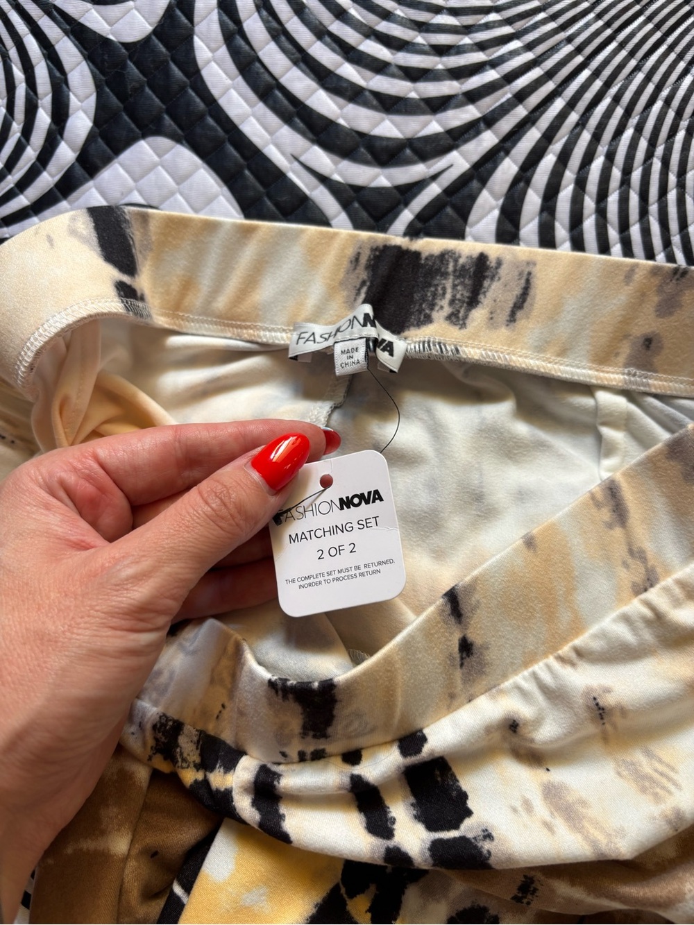 Tie-Dye Flared Pants in Yellow, Brown & Black - Picture 6 of 6